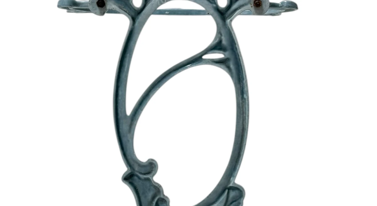 Art Nouveau Enameled Iron Umbrella Stand, 1900s